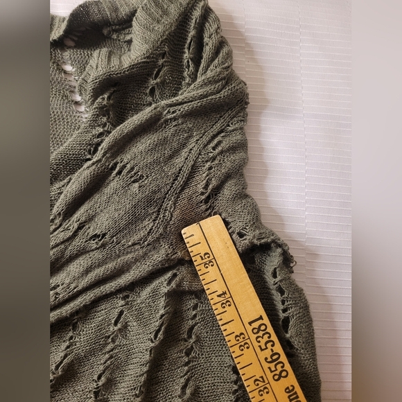 Jigsaw Linen Cotton Blend Open Knit Wrap sz M/L - Picture 7 of 7